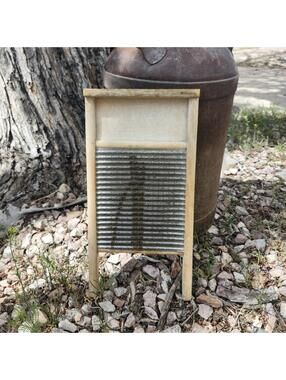 Vintage Washboard Wood & Tin One Sided Unbranded Rustic Primitive Home Decor